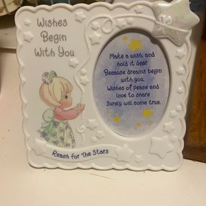 Precious Moments 1998 “Reach For the Stars” inspirational saying / Picture frame